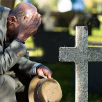 the old man just lost his wife, sorrow